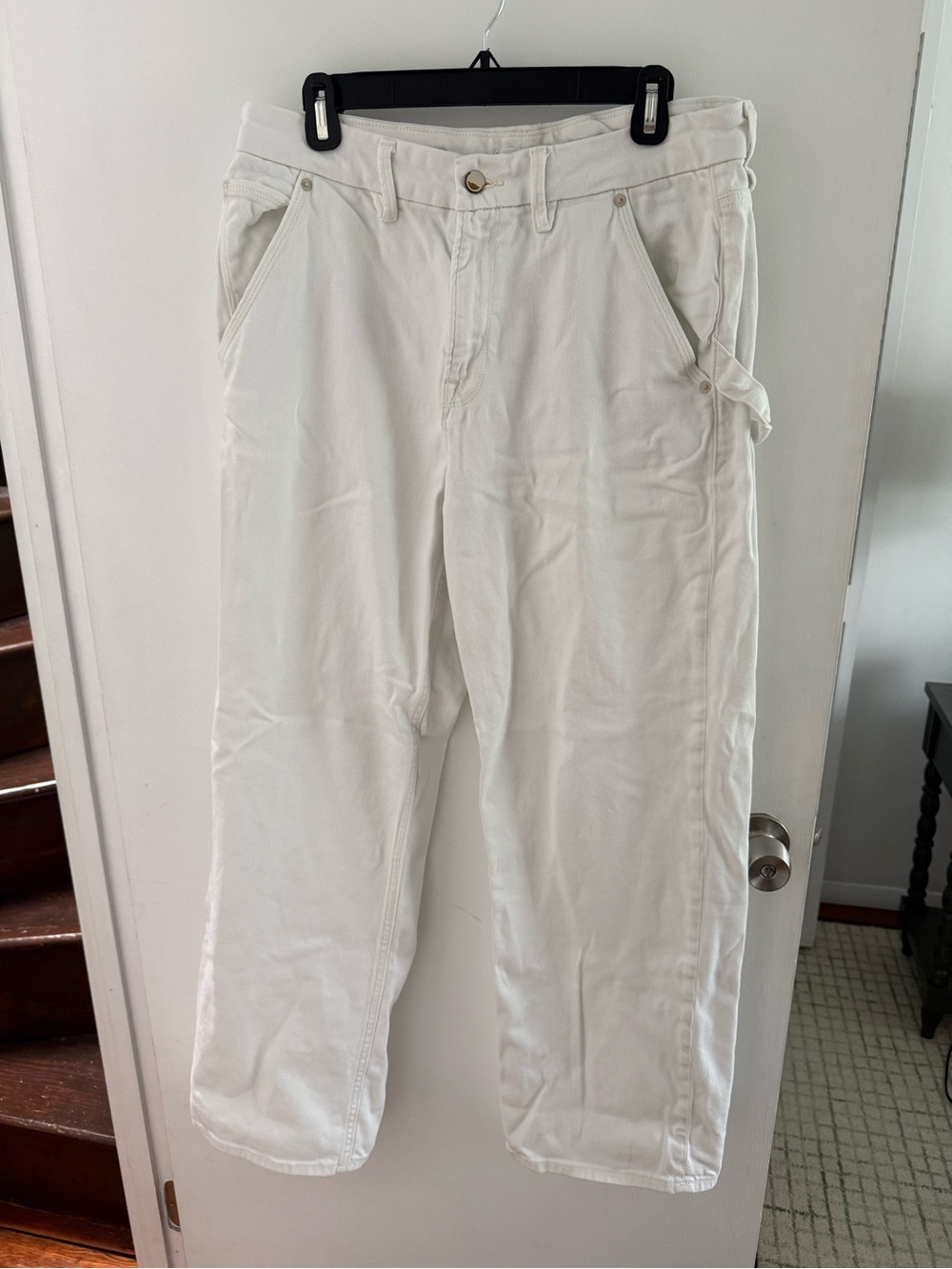 Good American Good '90s Carpenter Jeans Cloud White Size 8/29